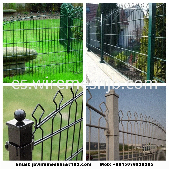Powder Coated Double Wire Mesh Fence Panels
